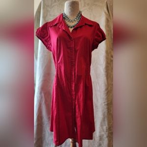 Anthropologie Red spring/summer dress